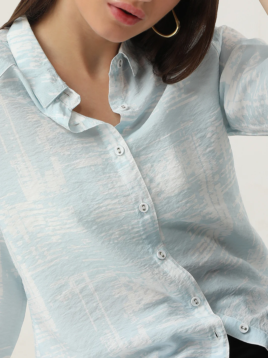 Women Abstract Sky Printed Shirt - Image 5