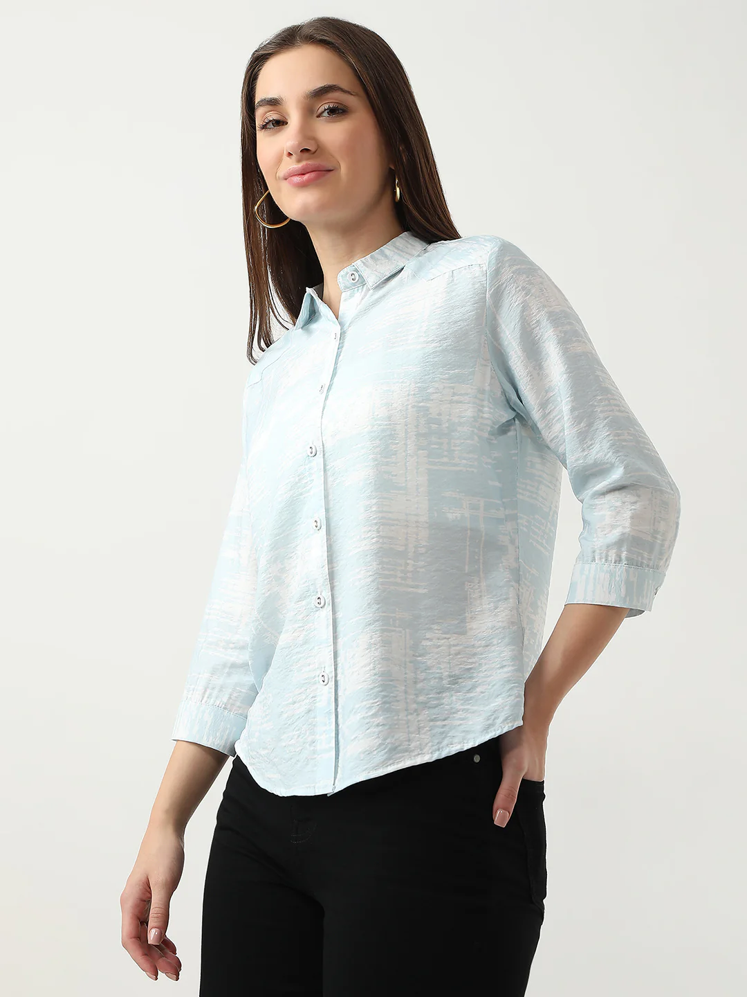 Women Abstract Sky Printed Shirt - Image 6