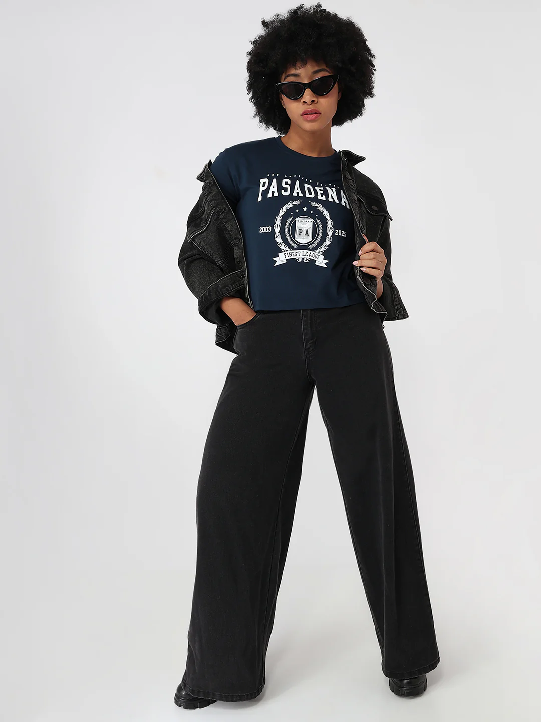 Women Airforce Graphic Crop Tees