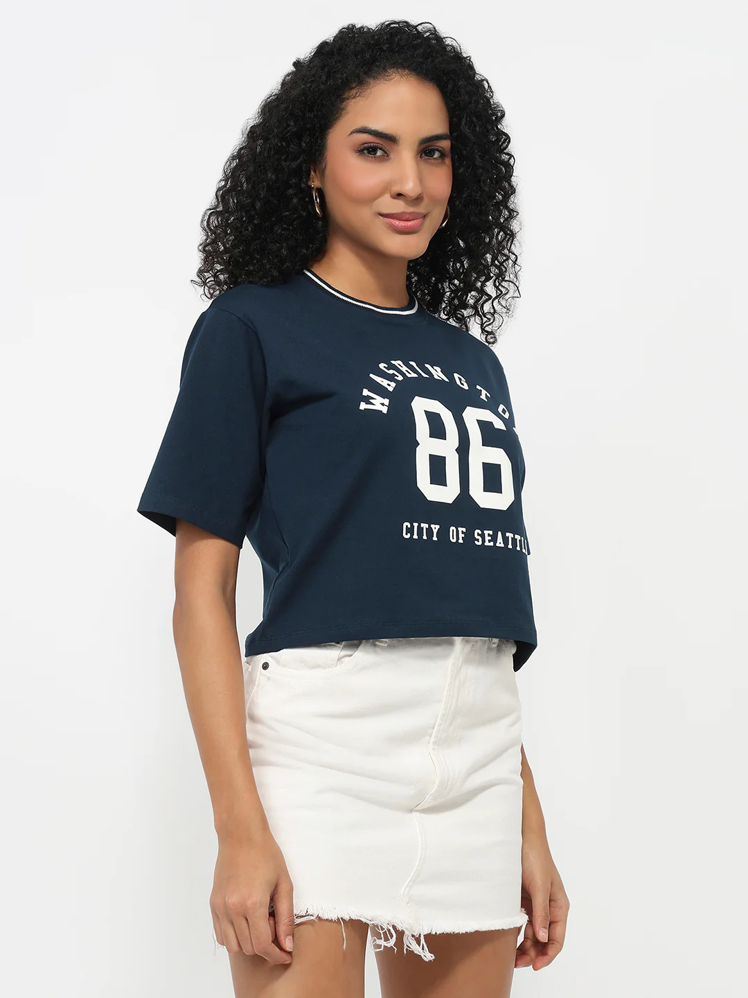Women Airforce Graphic Crop Tees - Image 5
