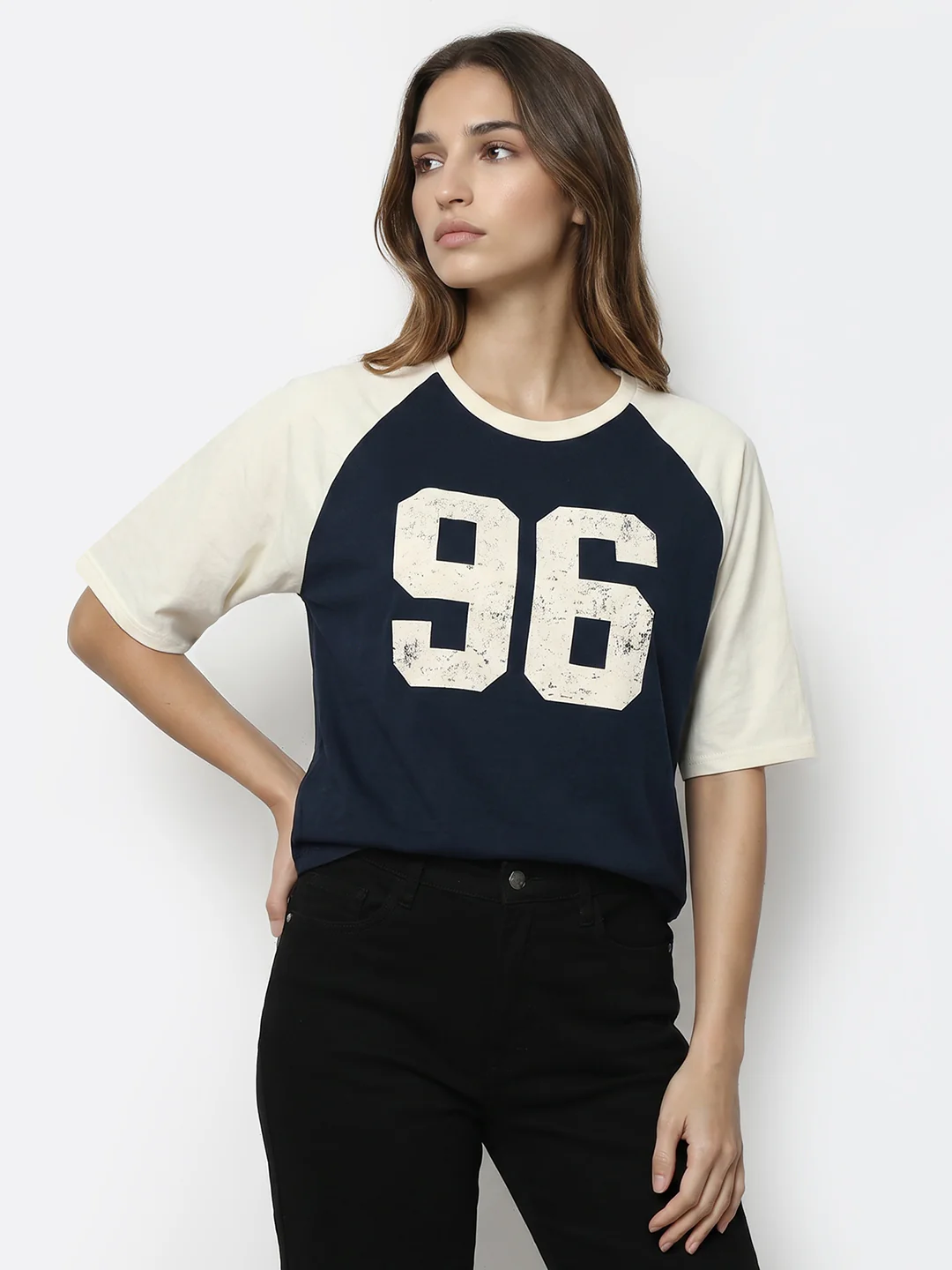 Women Airforce/Ivory Crop Tees - Image 2