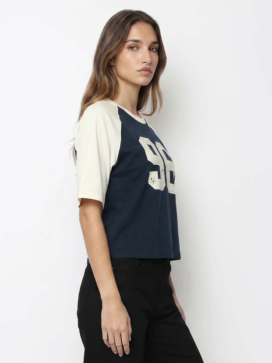 Women Airforce/Ivory Crop Tees - Image 5
