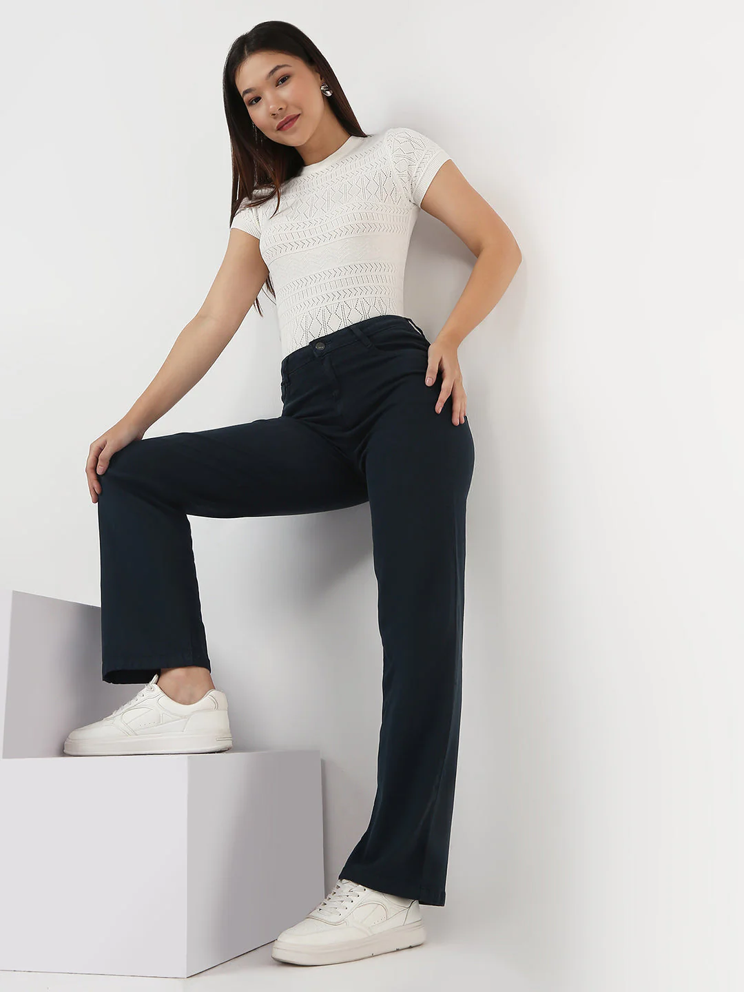 Women Airforce Loose Straight Jeans