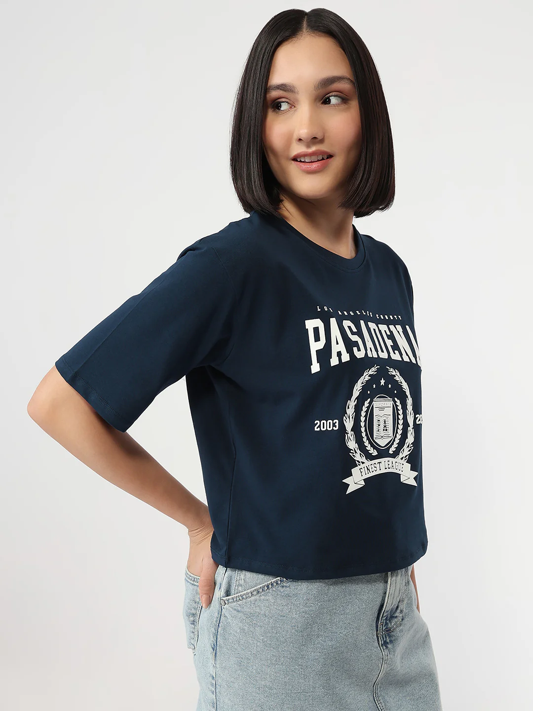 Women Airforce Slim Fit Crop T-Shirt - Image 5