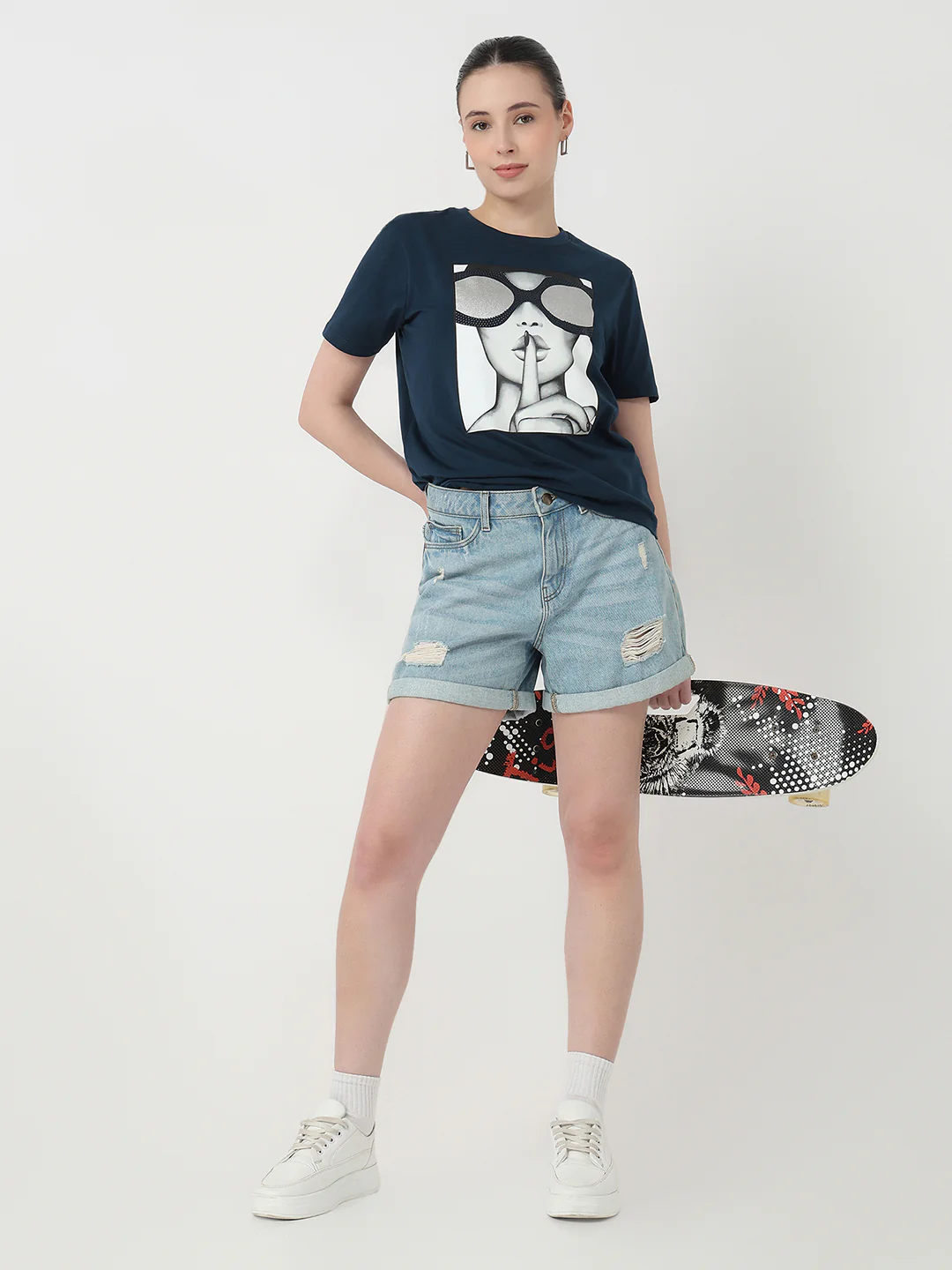 Women Airforce Slim Fit Graphic T-Shirt