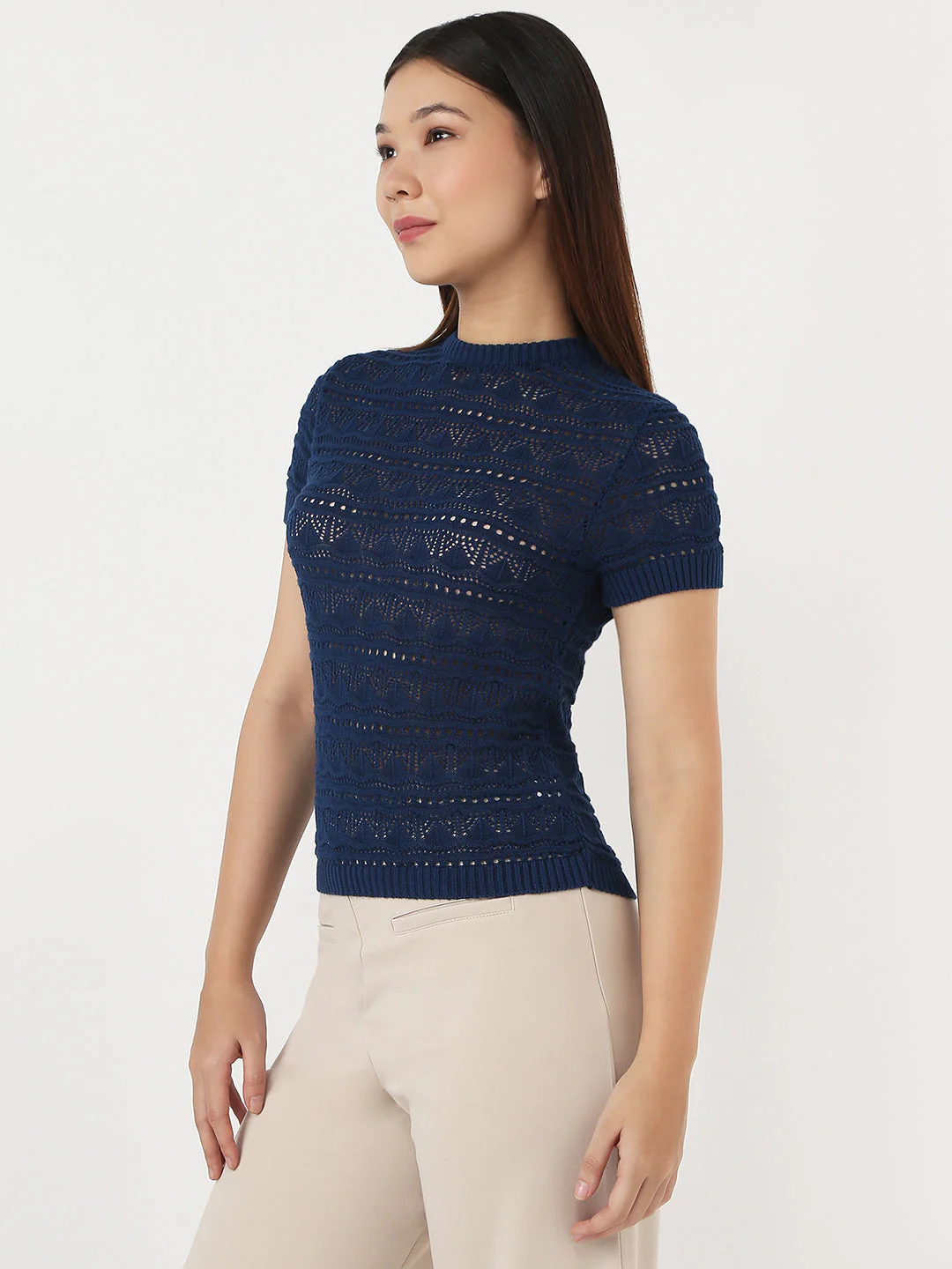 Women Airforce Slim Flat Knit Top - Image 4