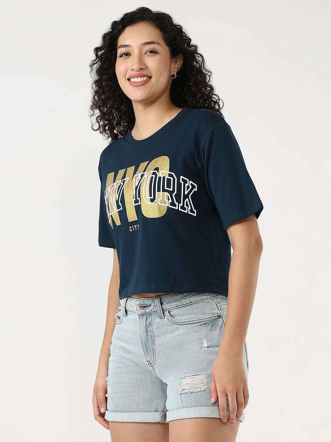 Women Airforce Slim Graphic Crop Tees - Image 5
