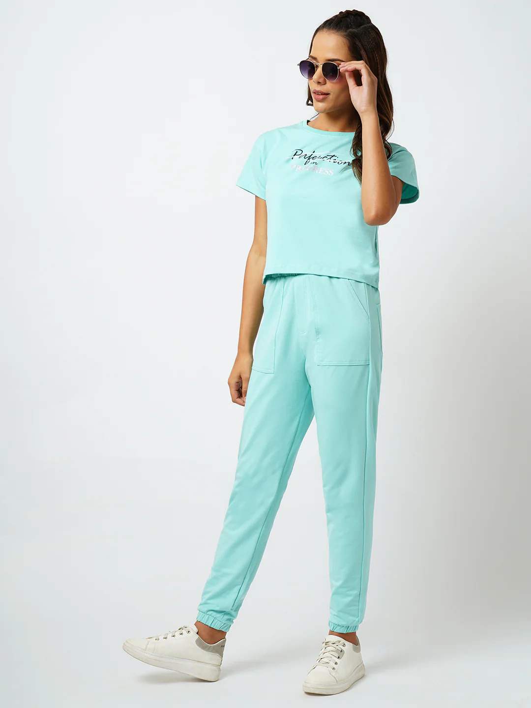Women Aqua Sky Athleisure Top - Image 4
