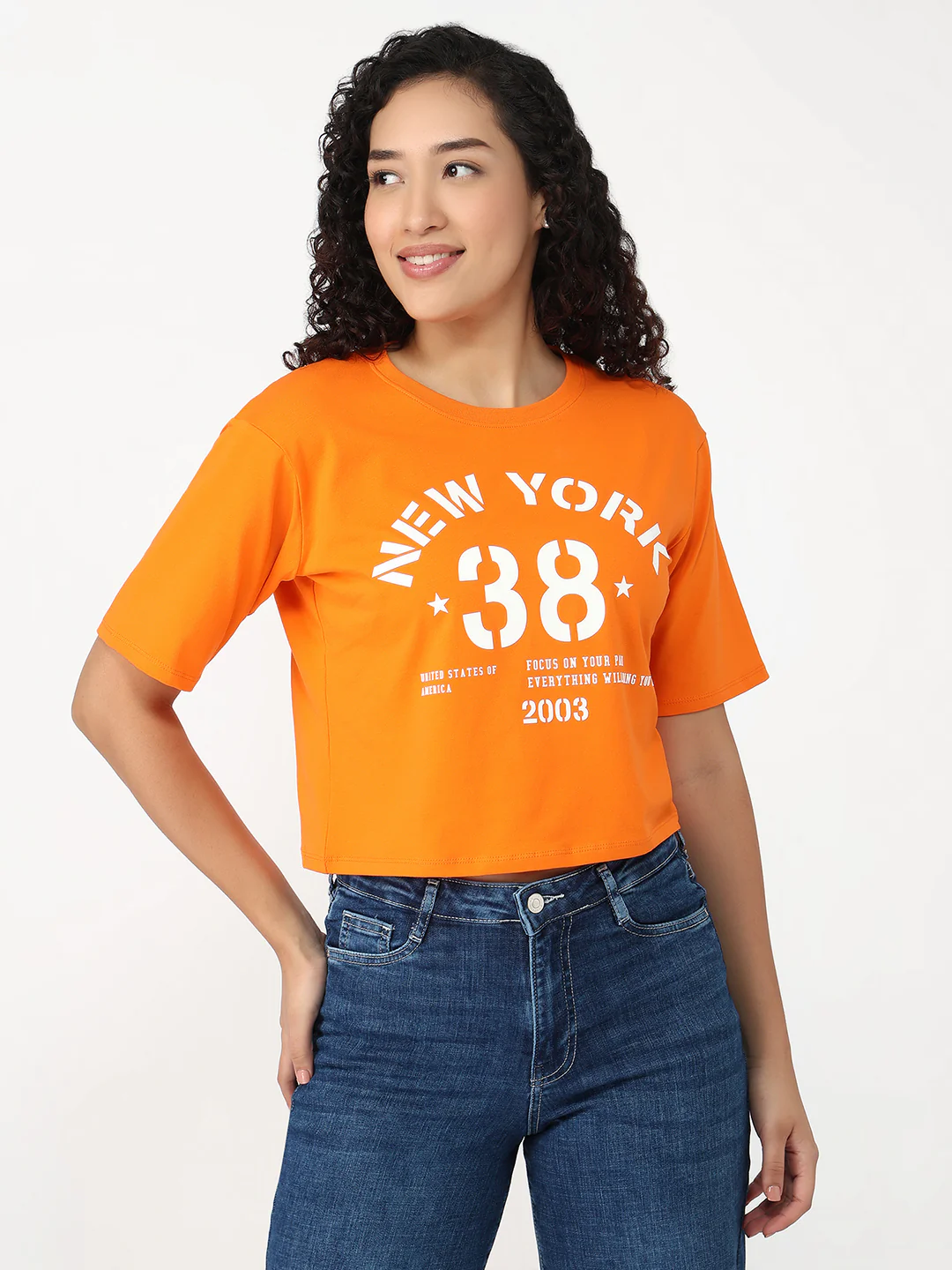 Women Autumn Glory Graphic Crop Tees - Image 2