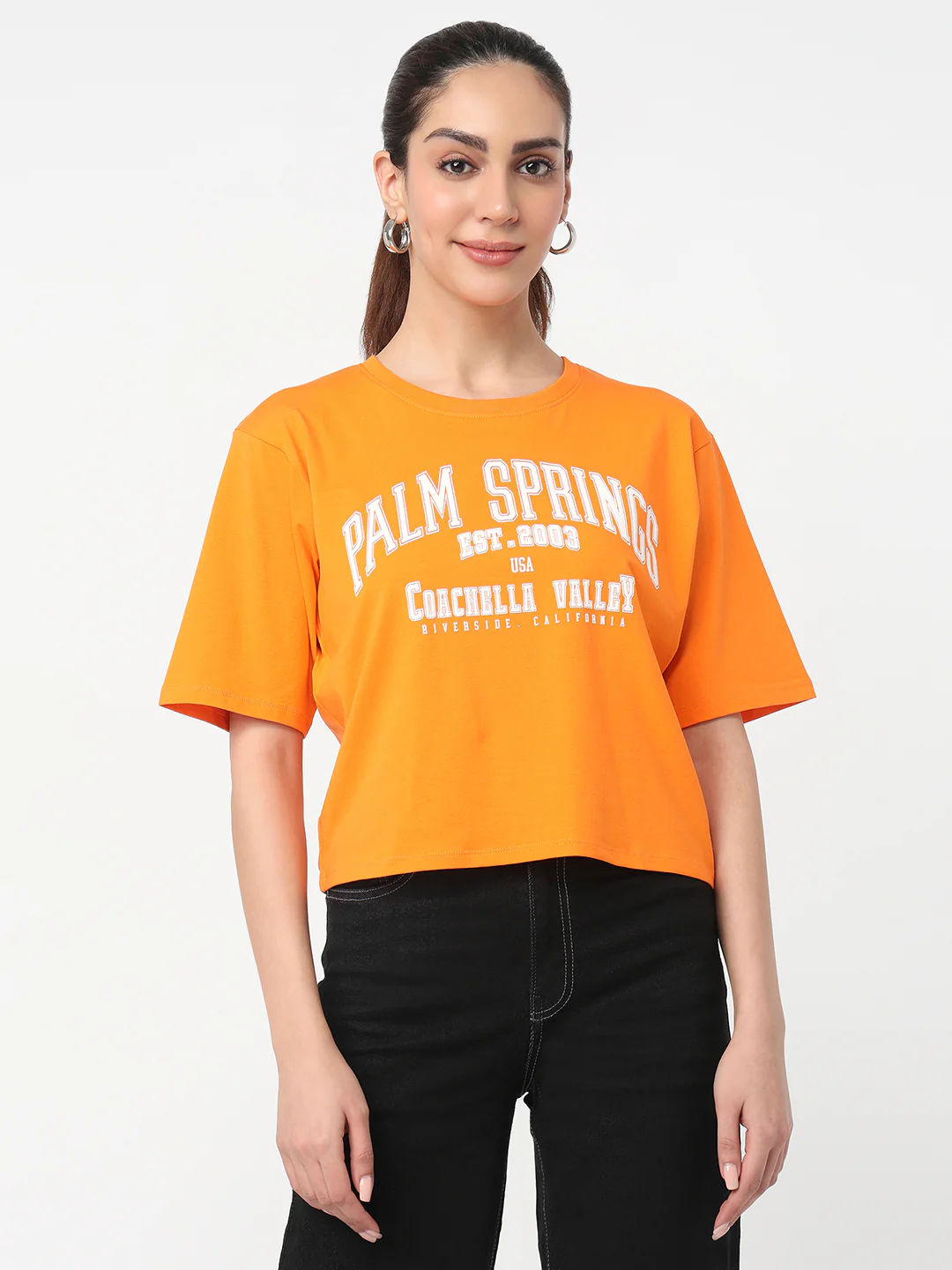 Women Autumn Glory Graphich Crop Tees - Image 2