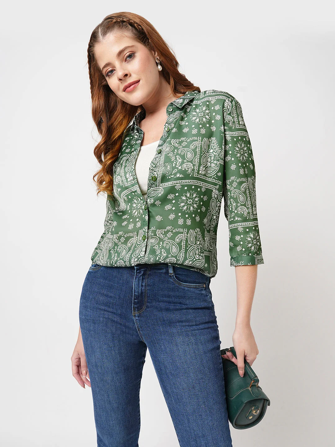 Women Bandana Printed Shirt - Image 4