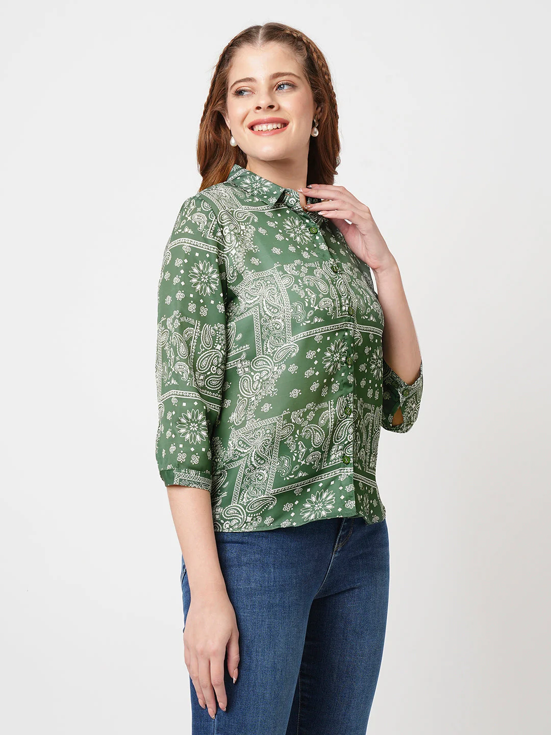Women Bandana Printed Shirt - Image 5
