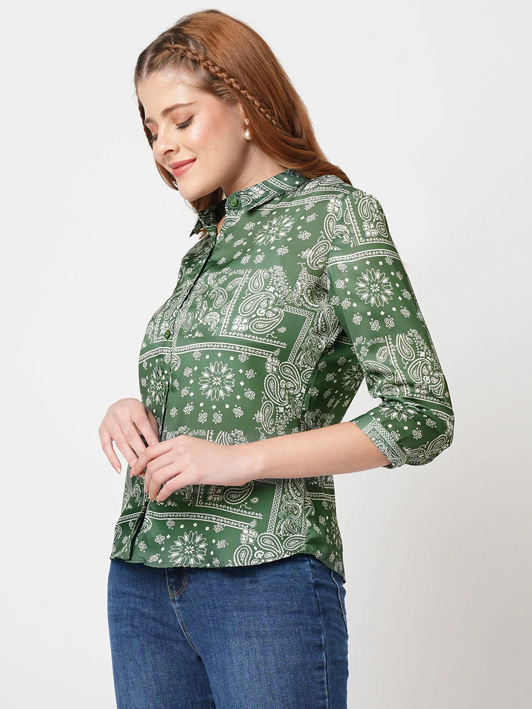 Women Bandana Printed Shirt - Image 6