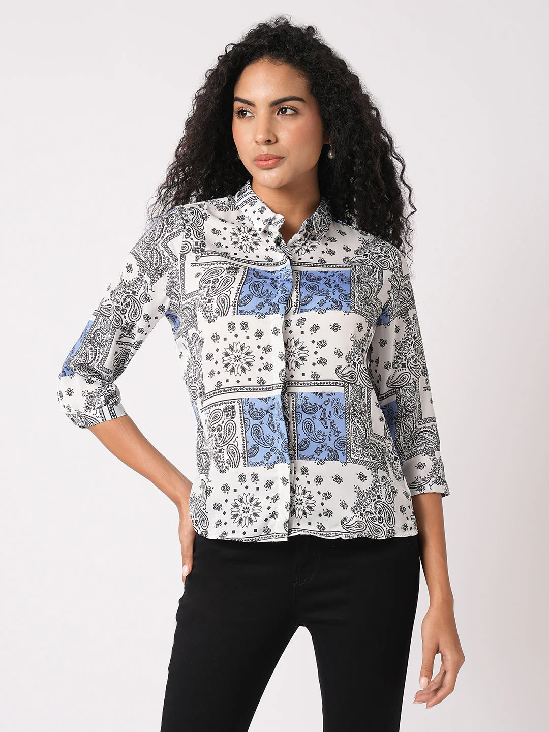 Women Bandana Printed Shirt - Image 2
