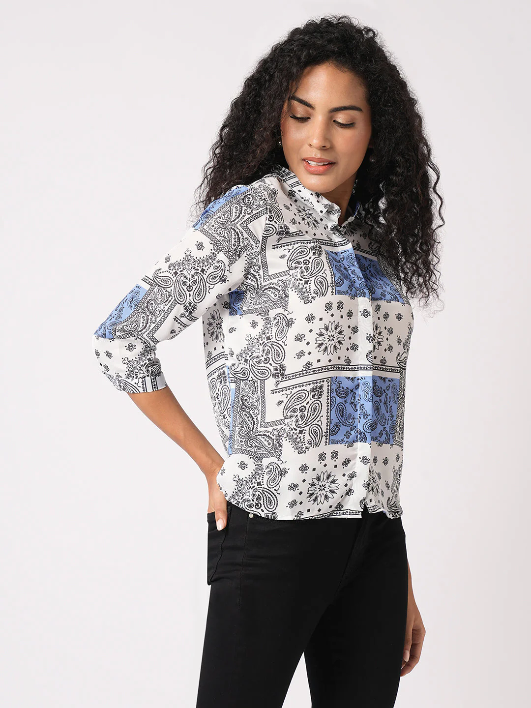 Women Bandana Printed Shirt - Image 5