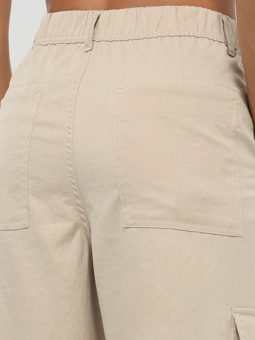 Women Beige Mid-Rise Cargo - Image 7
