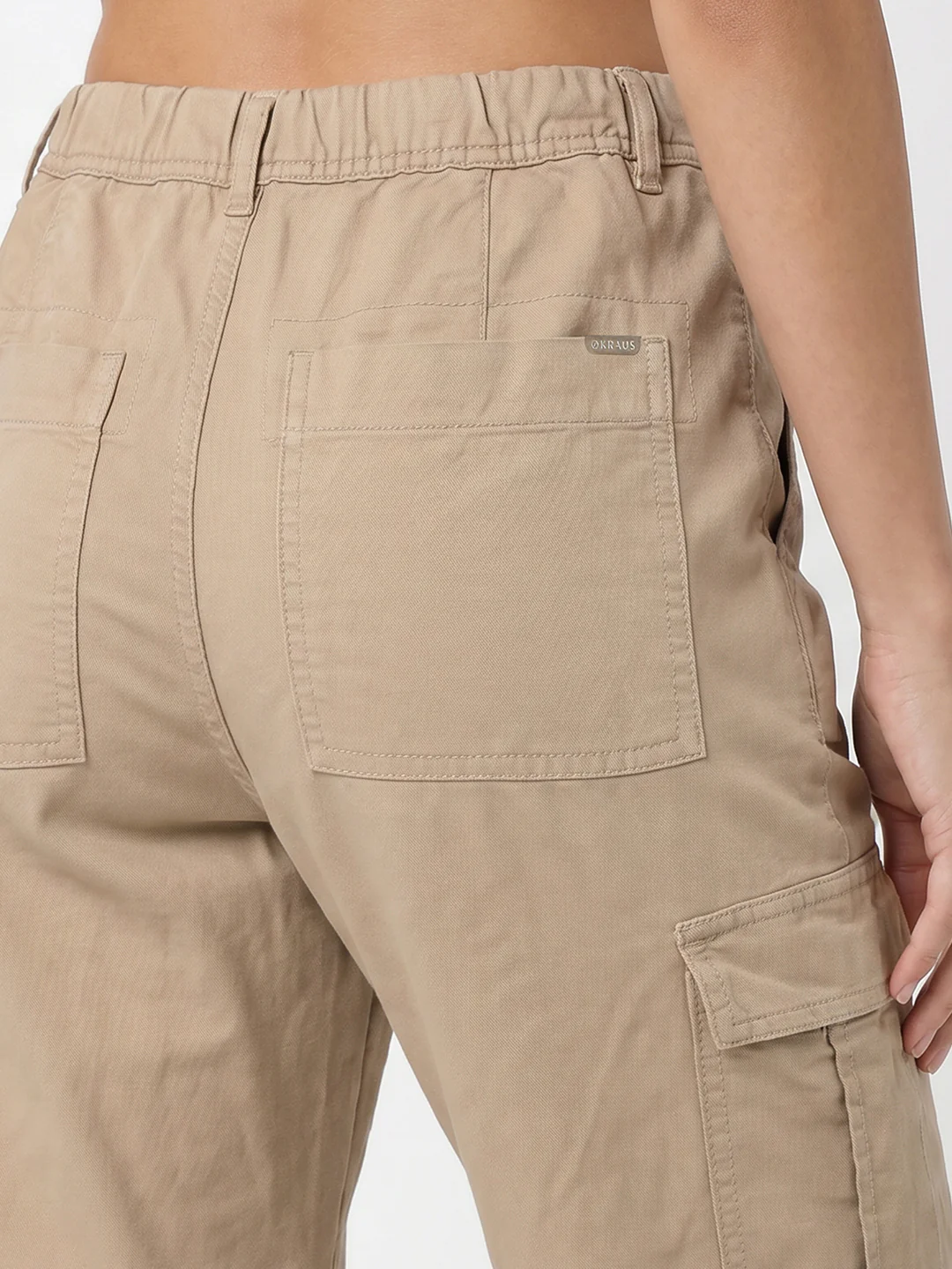 Women Beige Mid-Rise Cargo - Image 7