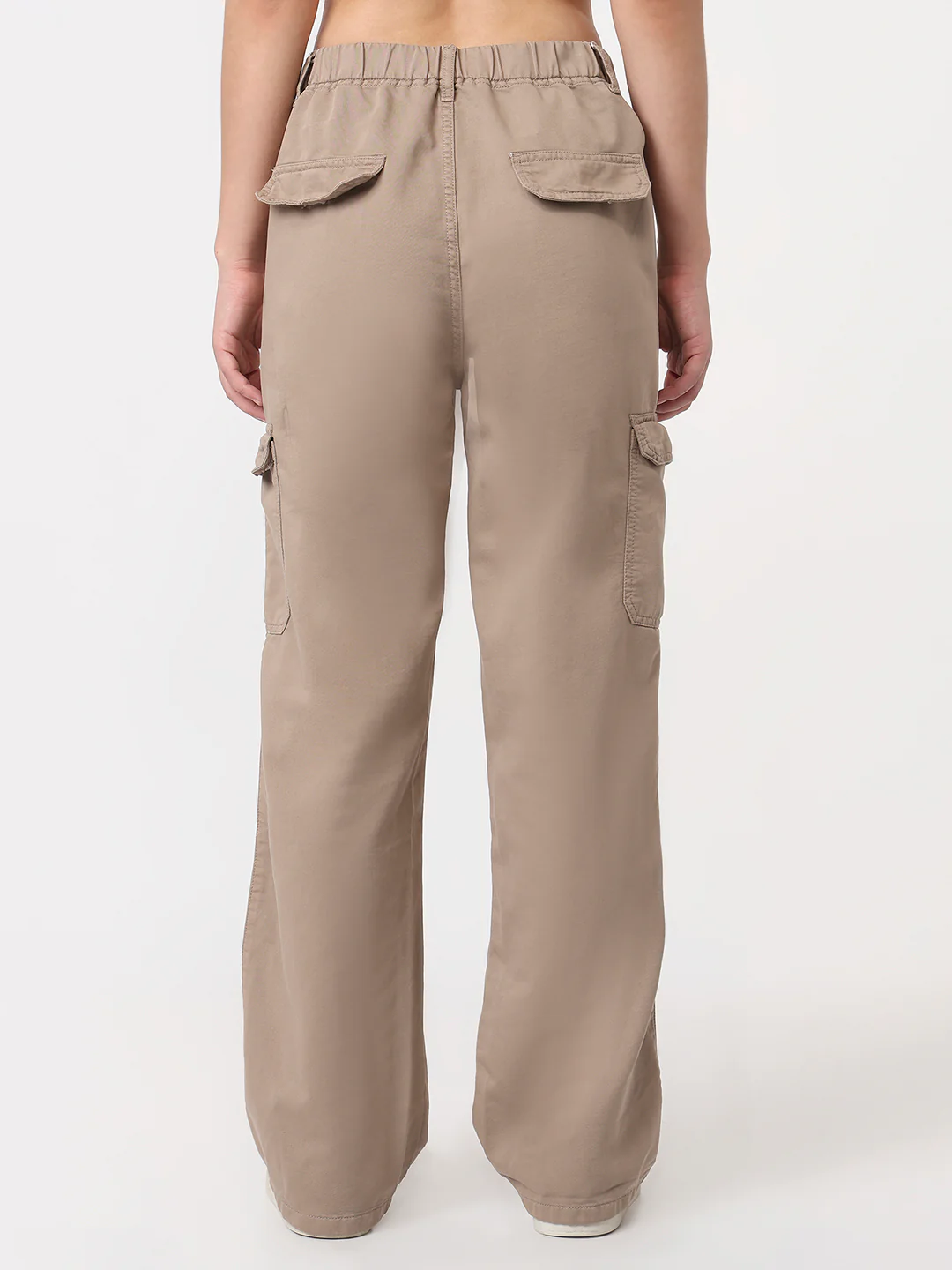 Women Beige Mid-Rise Cargo - Image 3