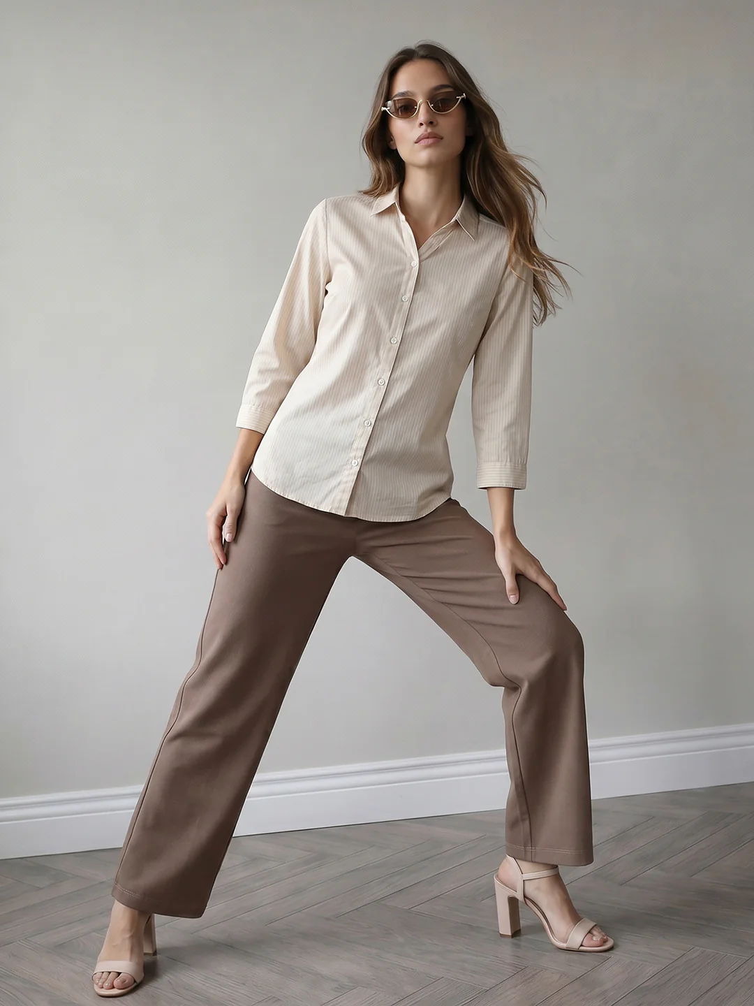 Women Beige Shirt