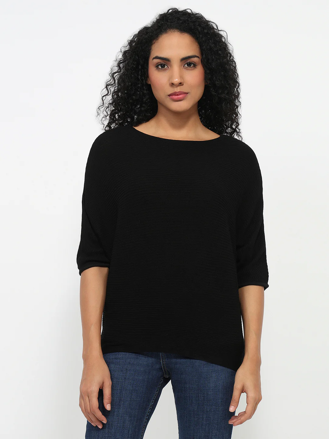 Women Black Batsleeve Top - Image 2