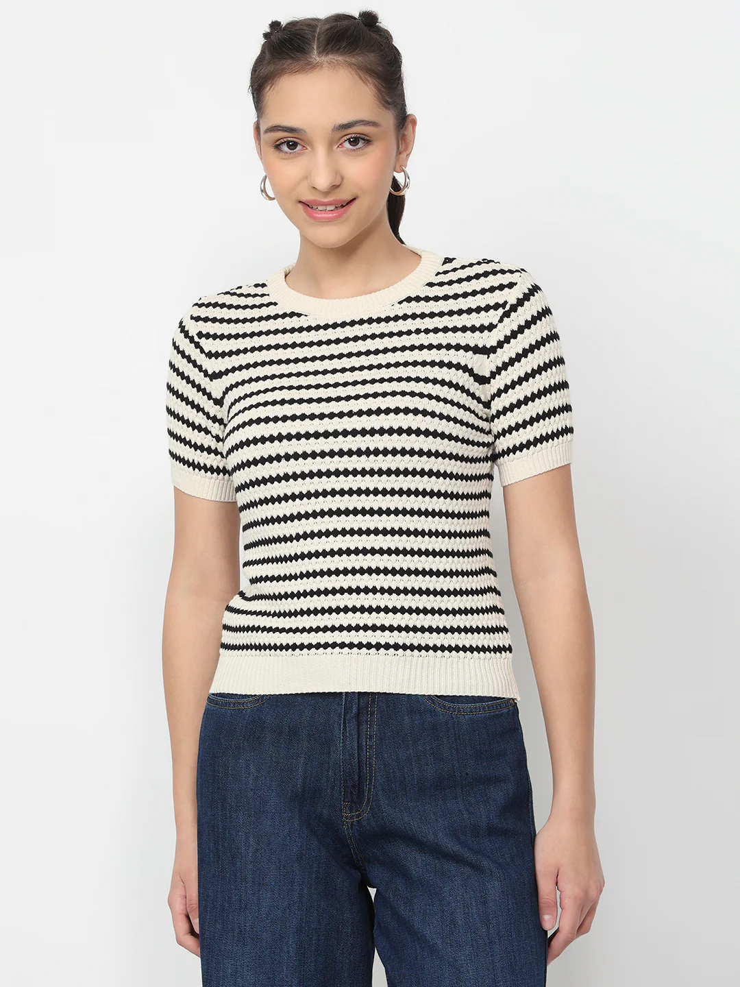 Women Black/Chalk Flat Knit - Image 2