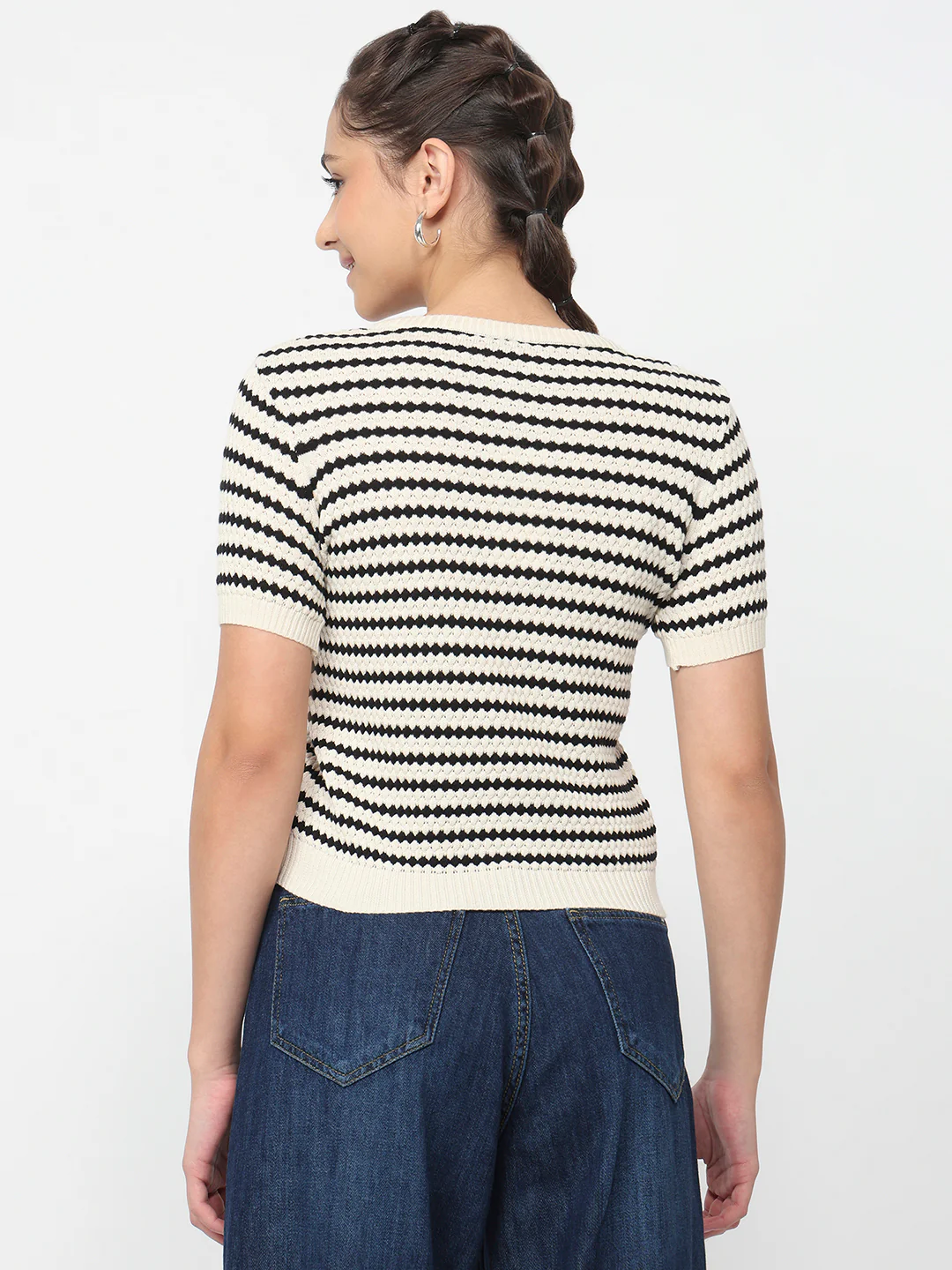 Women Black/Chalk Flat Knit - Image 3