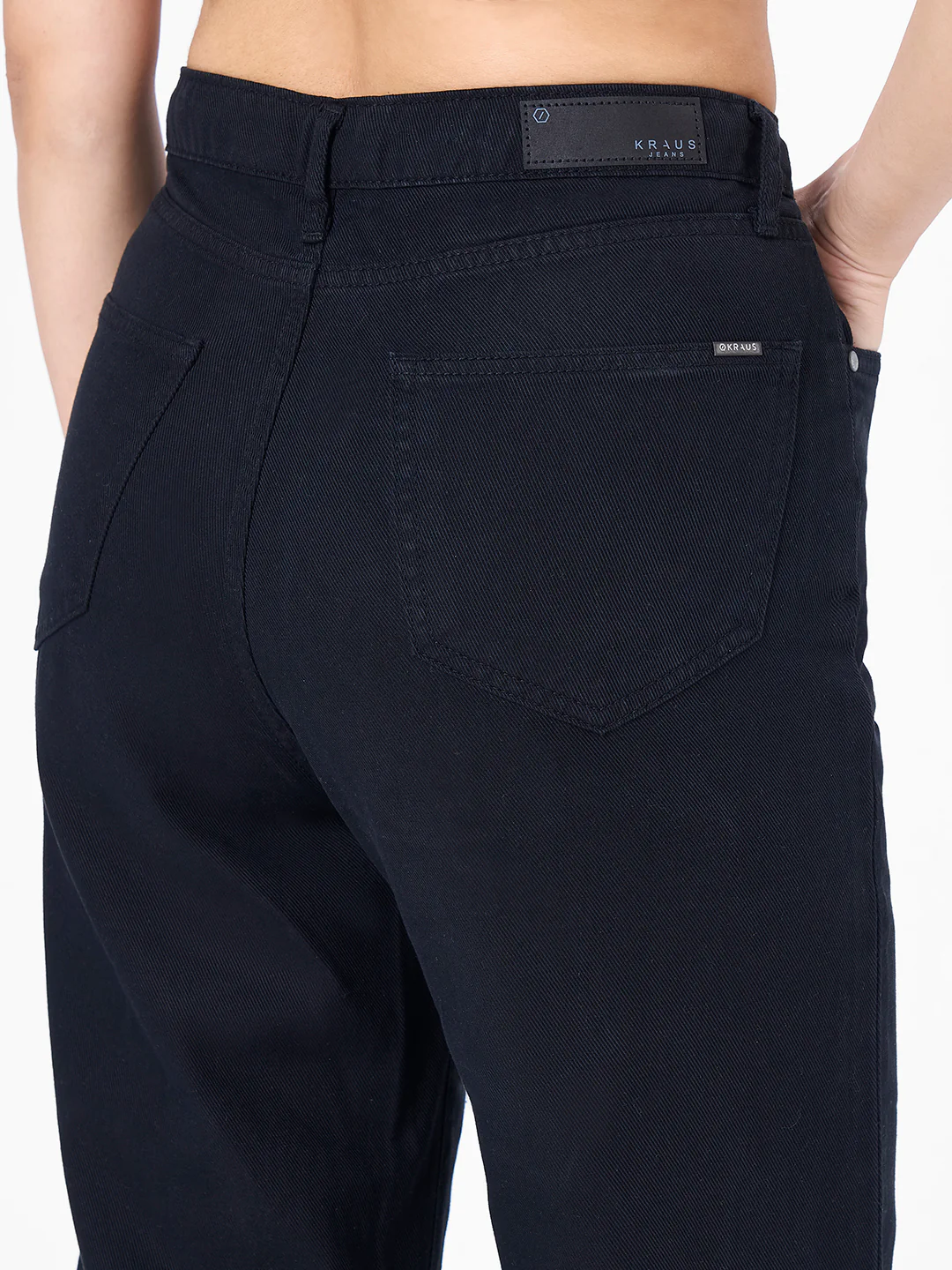 Women Black Crop Wide Leg Jeans - Image 7