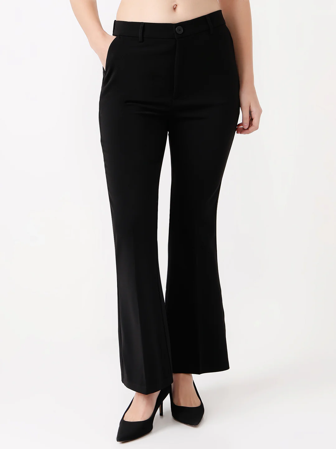 Women Black Flare Jeans - Image 2
