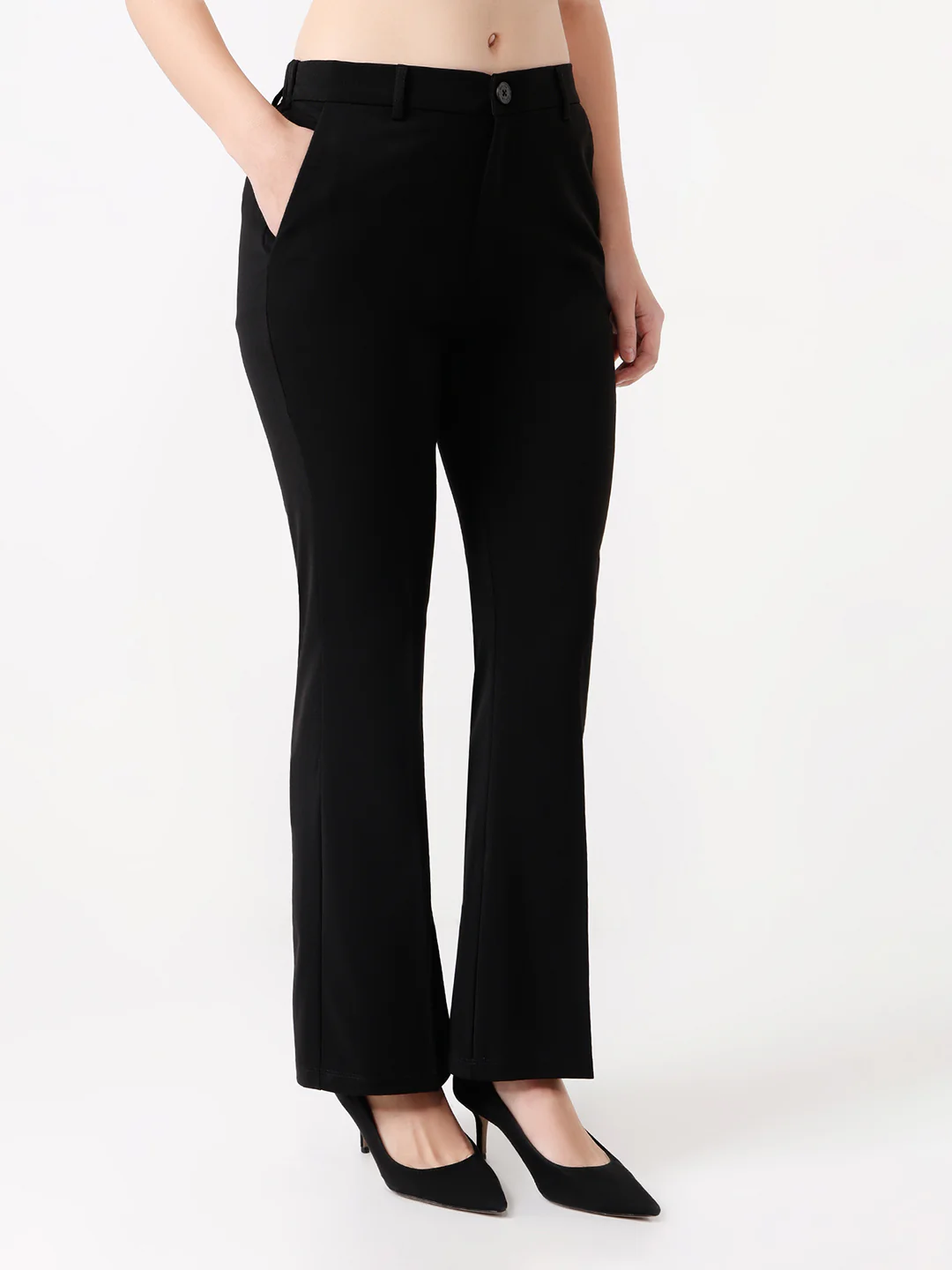 Women Black Flare Jeans - Image 4