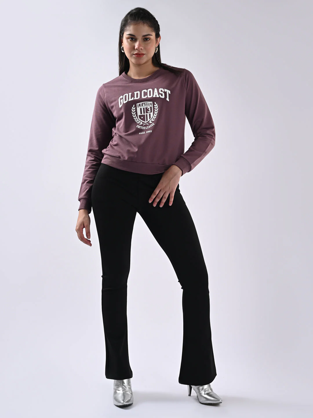 Women Black Flare Treggings
