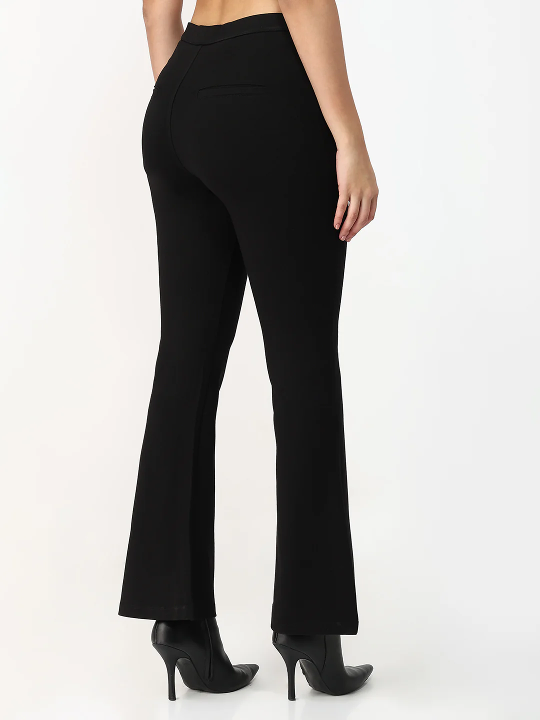Women Black Flare Treggings - Image 3
