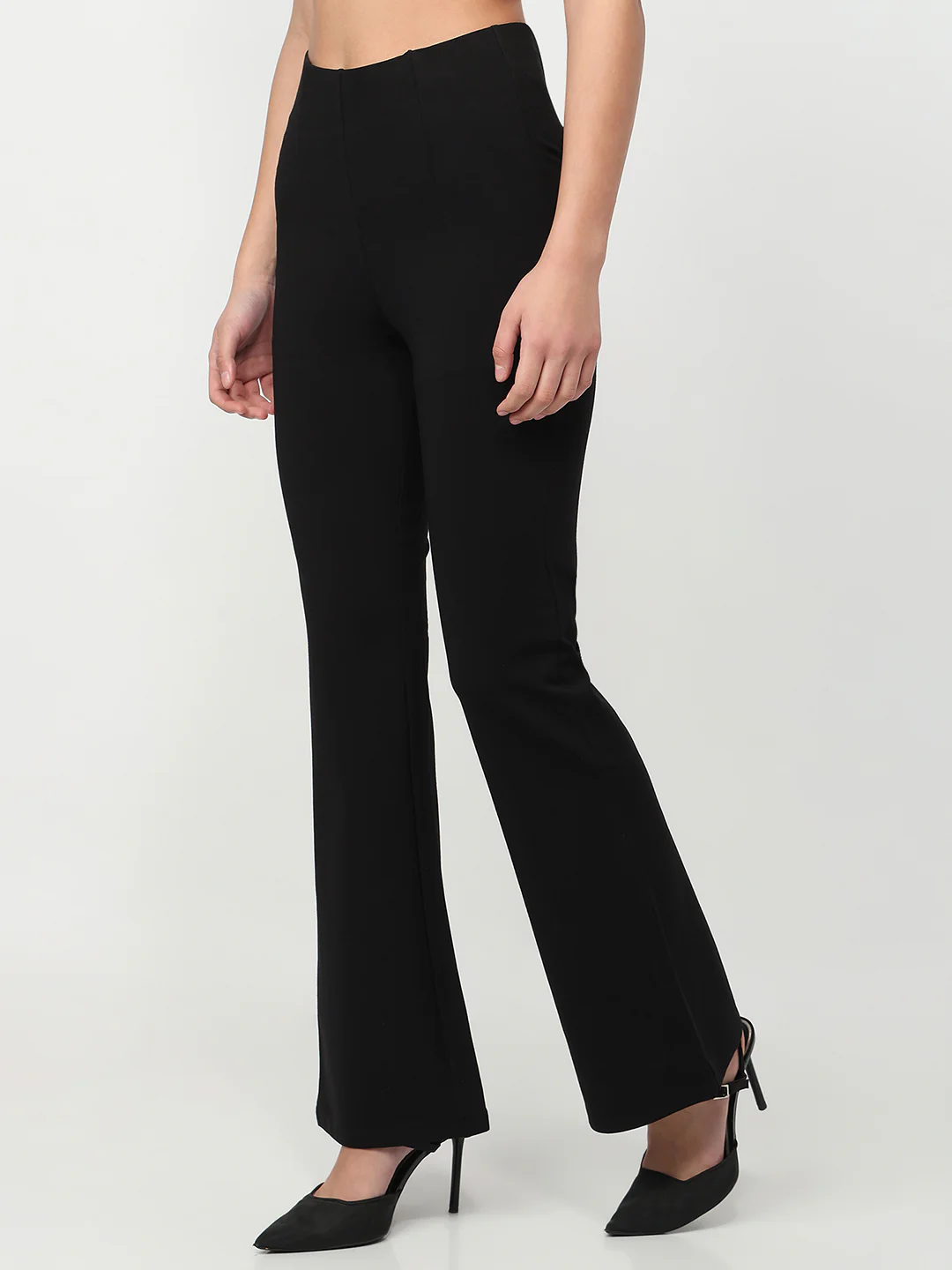 Women Black Flare Treggings - Image 8