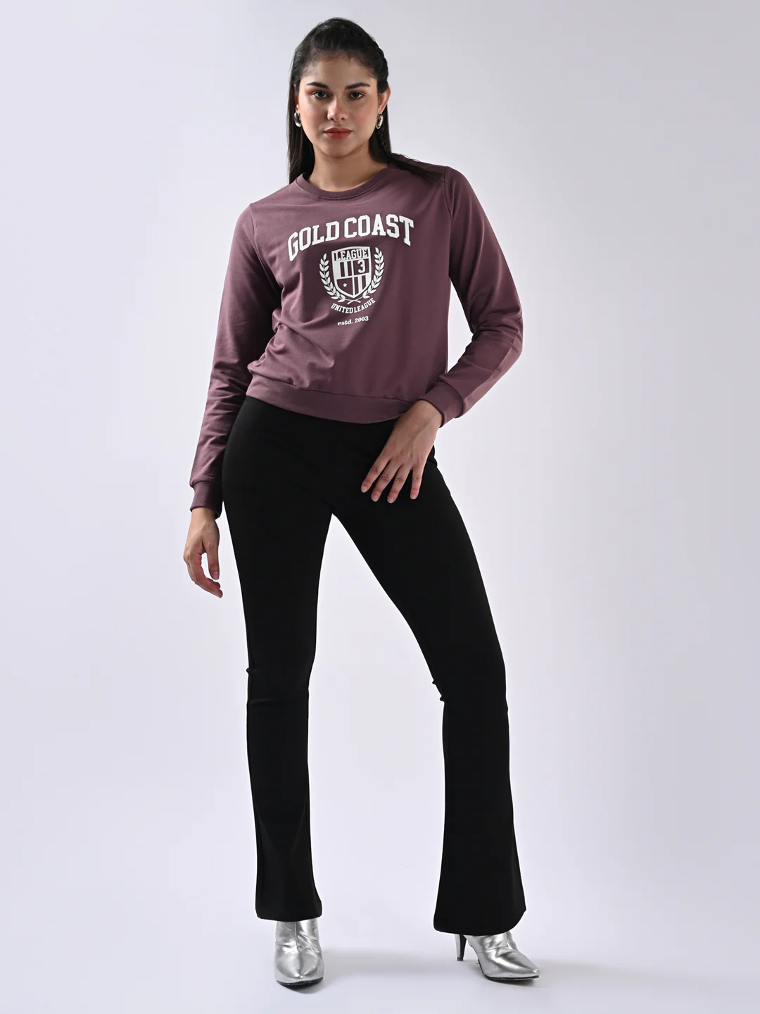 Women Black Flare Treggings