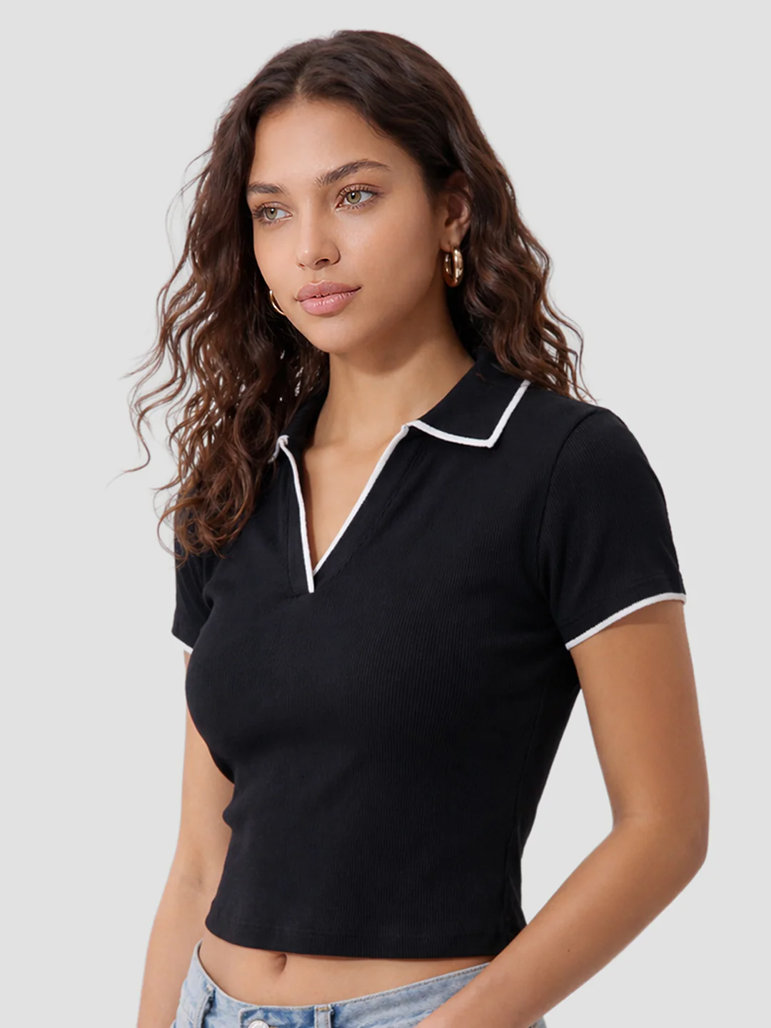 Women Black Flat Knit - Image 2
