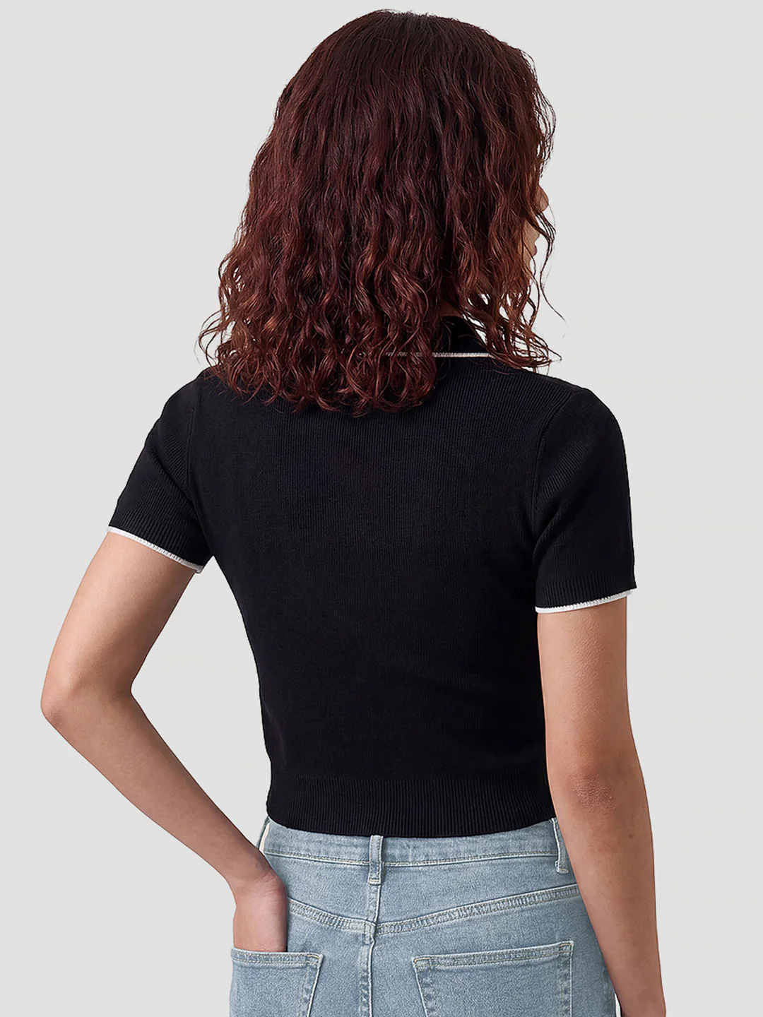 Women Black Flat Knit - Image 3