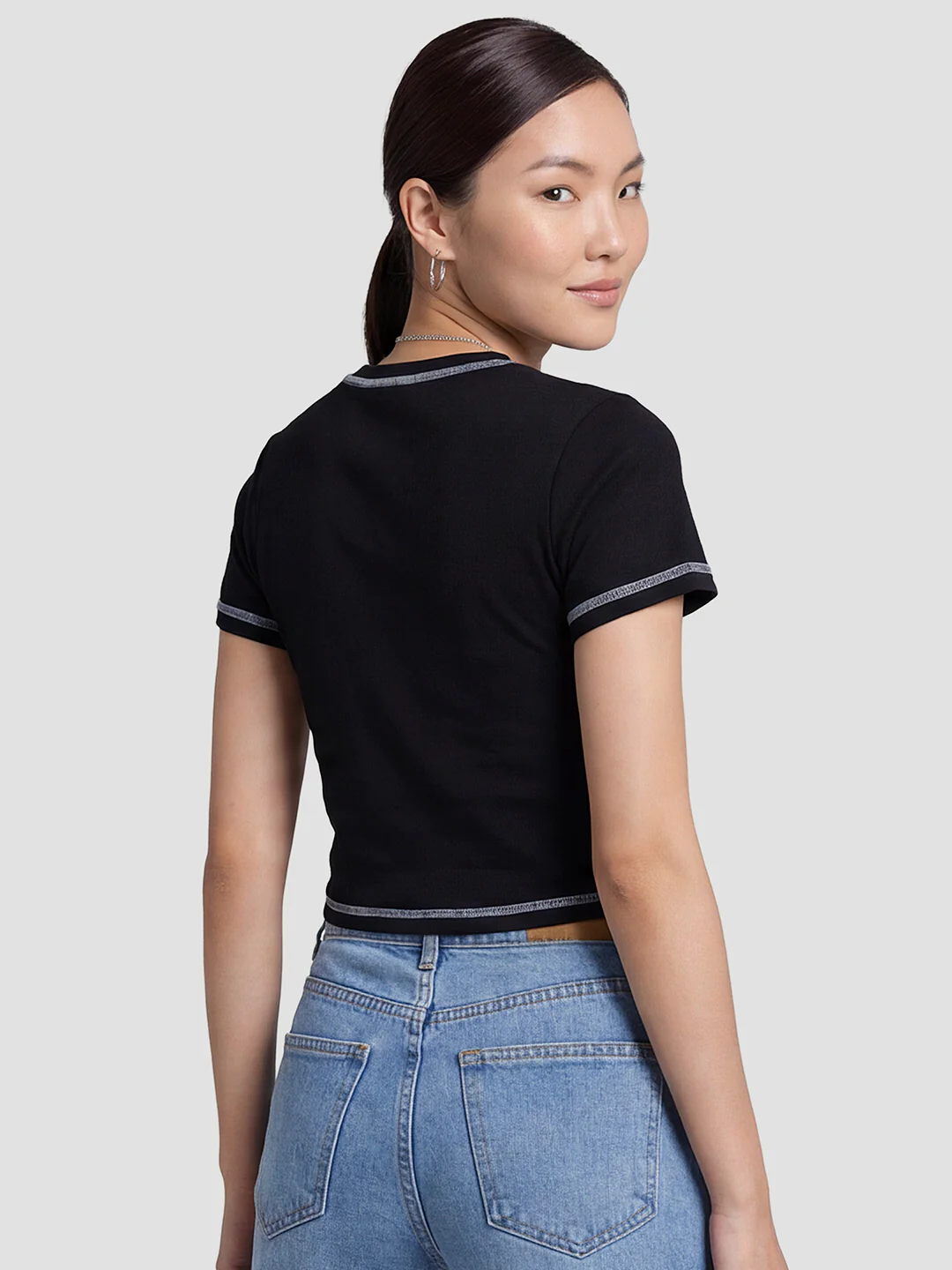 Women Black Genz Tees - Image 3