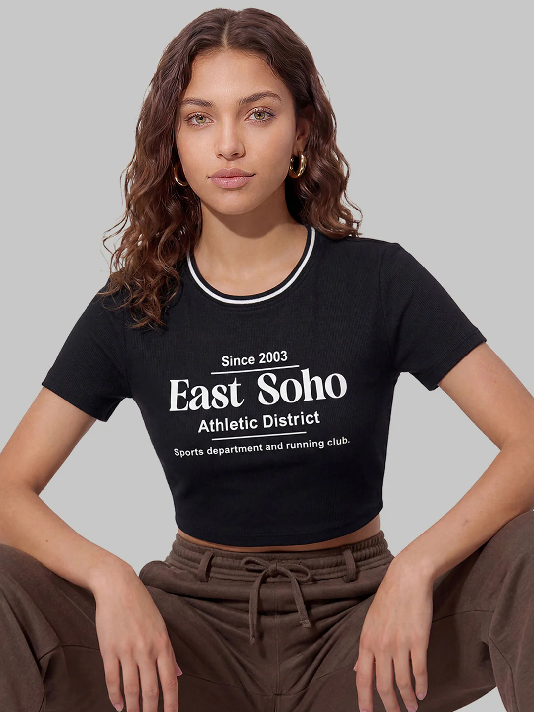 Women Black Genz Tees - Image 5