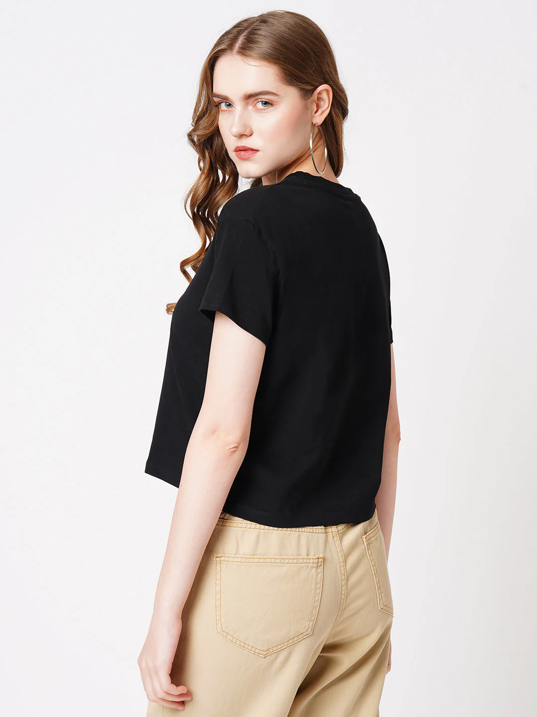 Women Black Graphic Tees - Image 3