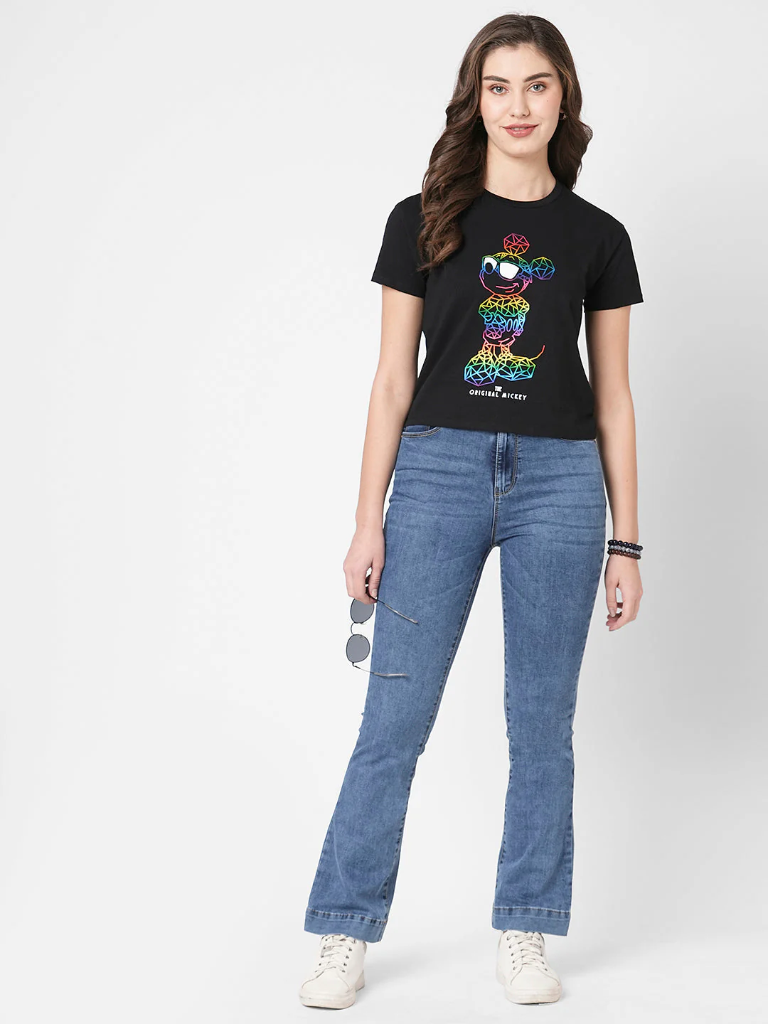 Women Black Graphic Tees - Image 2