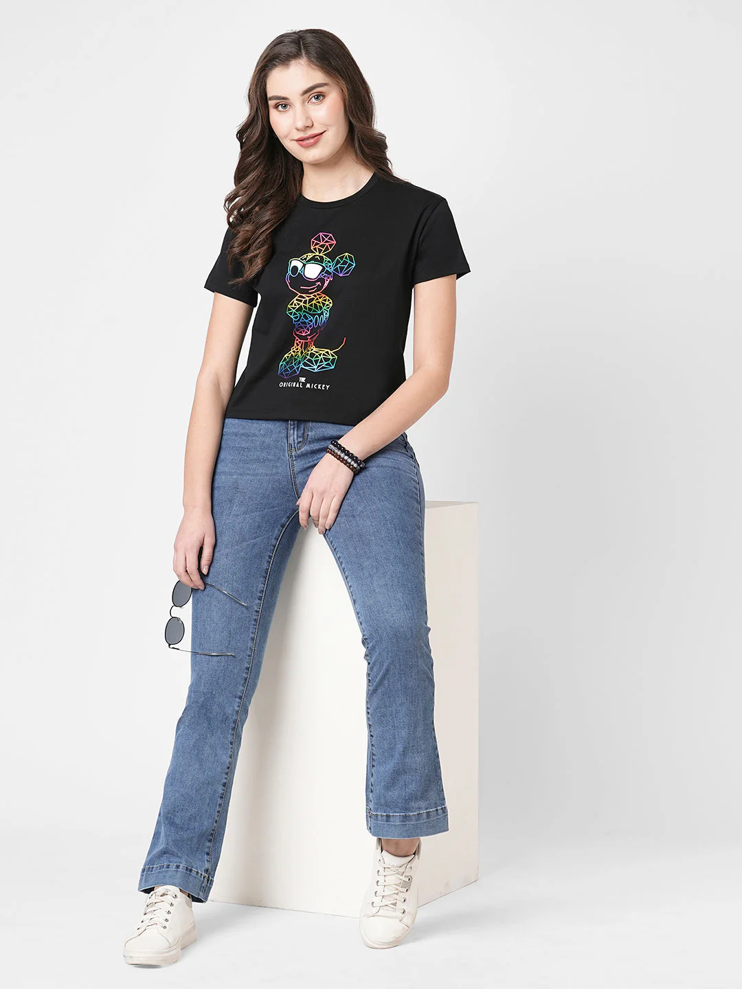 Women Black Graphic Tees - Image 4