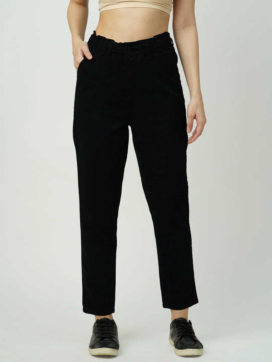 Women Black High-Rise Baggy Fit Jeans - Image 2
