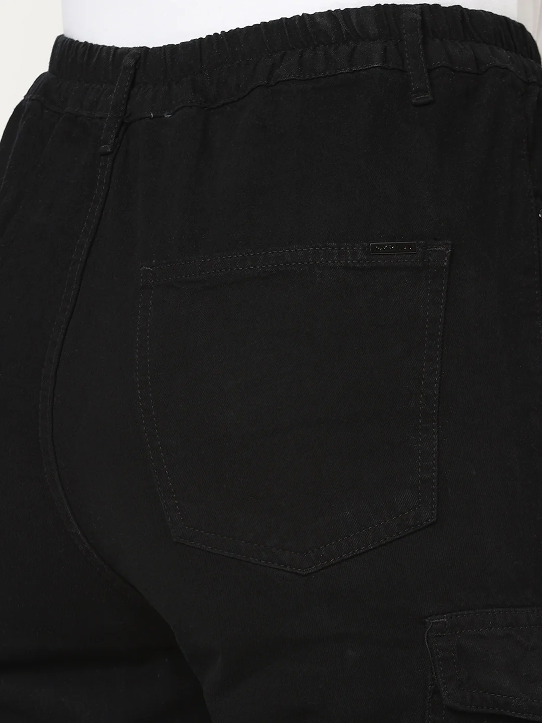 Women Black High-Rise Cargo - Image 7