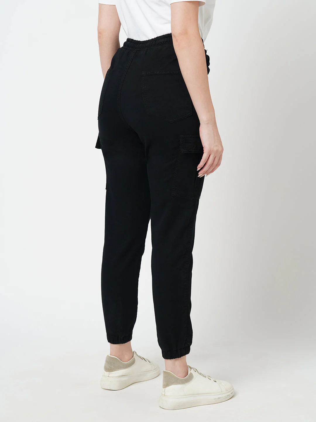 Women Black High-Rise Cargo - Image 3