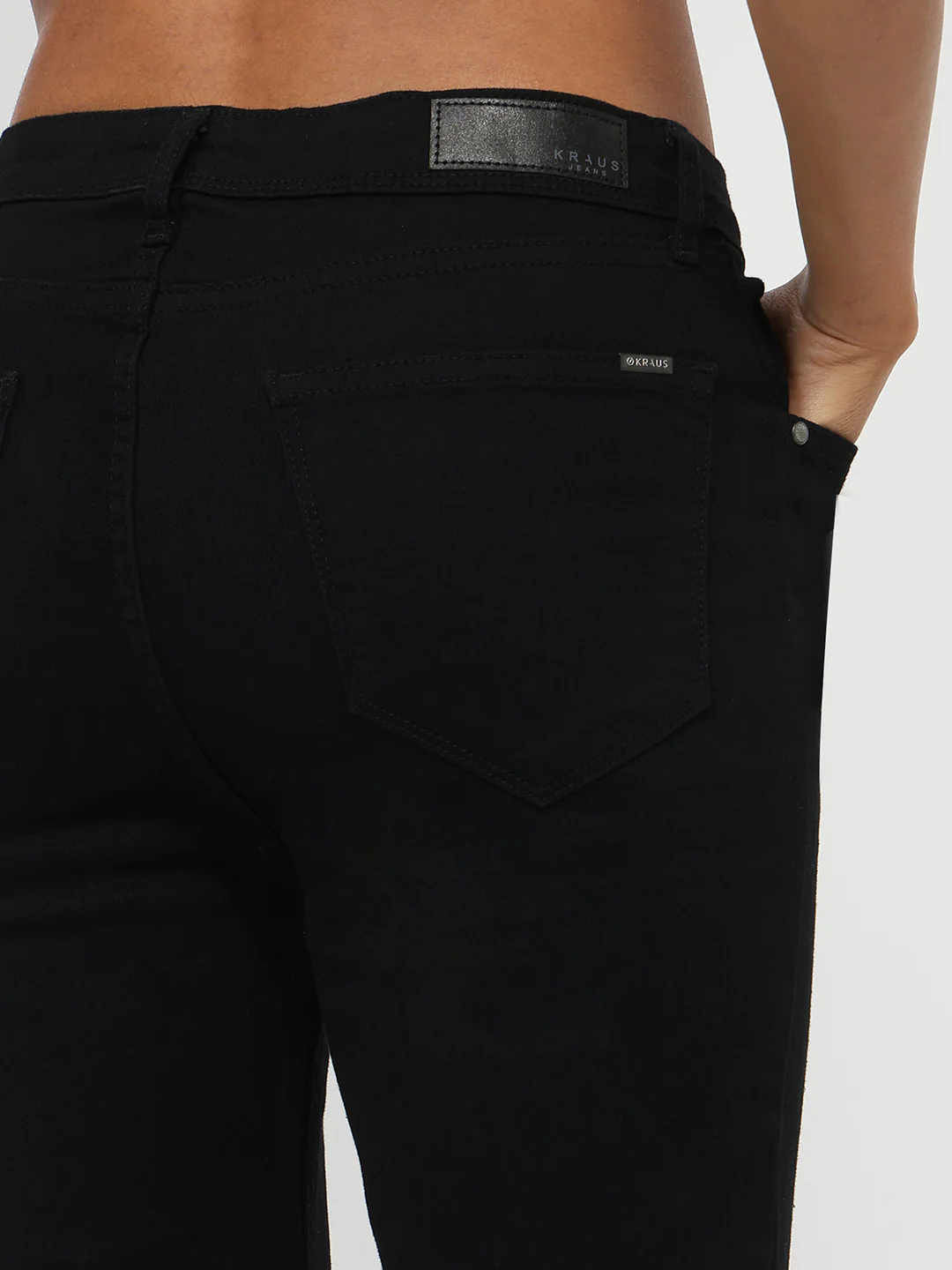 Women Black High-Rise Crop Flare Jeans - Image 7