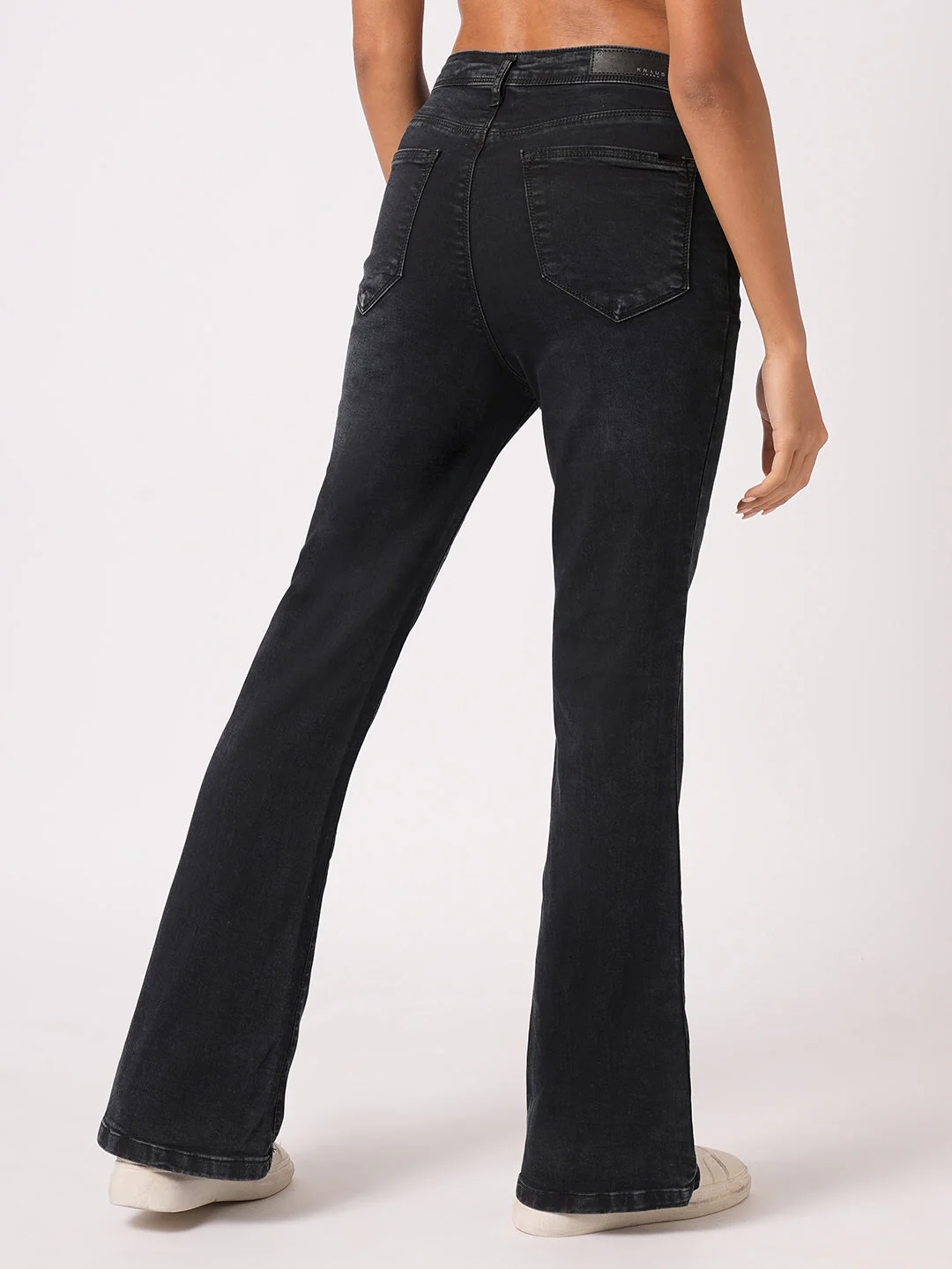 Women Black High-Rise Flare Jeans - Image 3