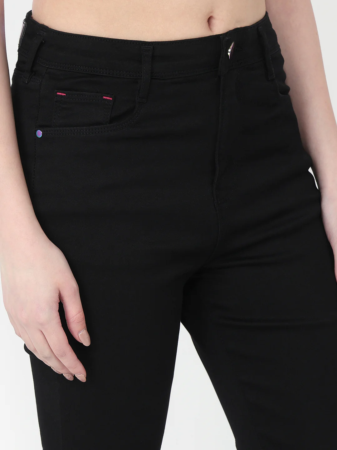 Women Black High-Rise Flare Jeans - Image 5