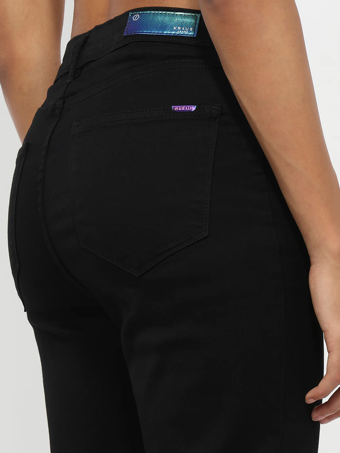 Women Black High-Rise Flare Jeans - Image 7