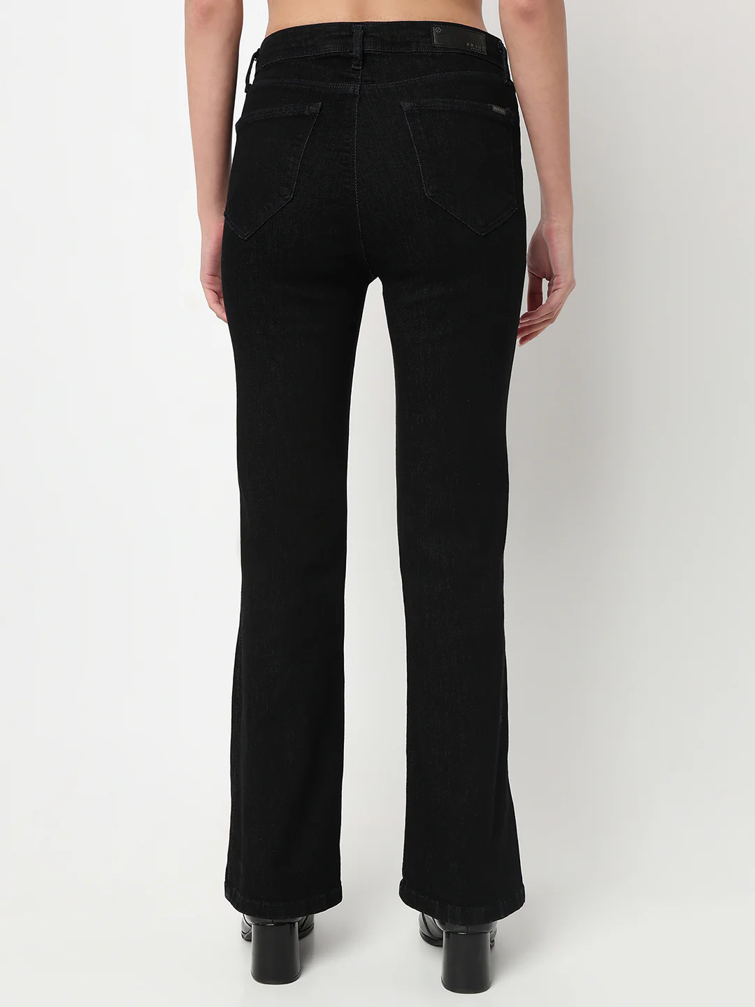 Women Black High-Rise Flare Jeans - Image 3