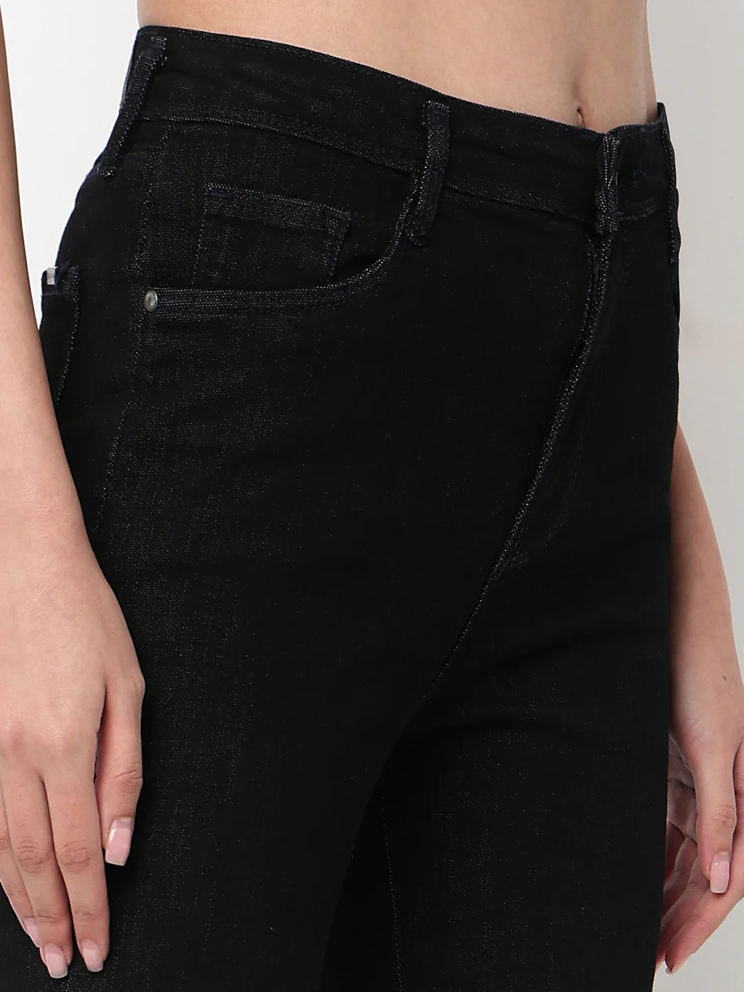 Women Black High-Rise Flare Jeans - Image 5