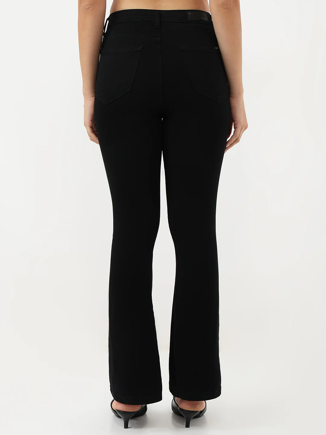 Women Black High-Rise Flare Jeans - Image 3